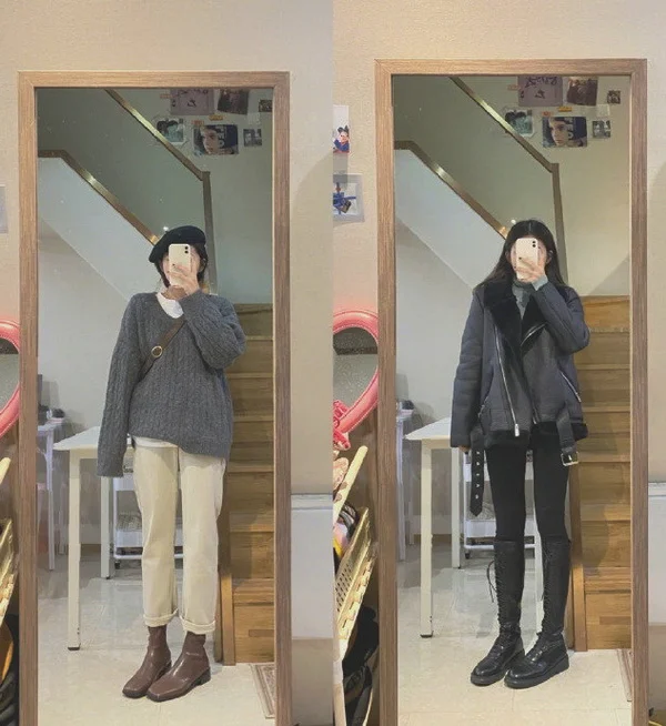 00后女生冬季穿搭，日常超实用基础款示范