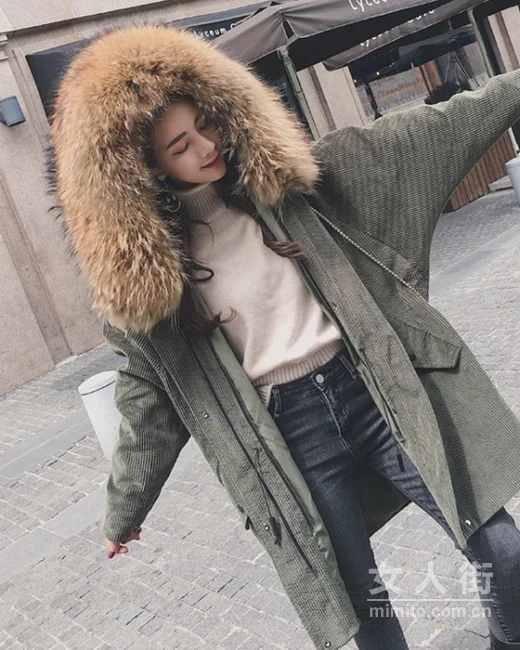超大毛领时尚搭配,应对冷空气降温天