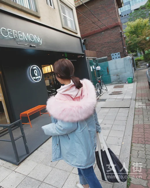 超大毛领时尚搭配,应对冷空气降温天