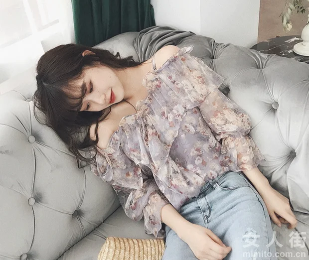 炎炎夏日少女风，雪纺衬衫带来凉意