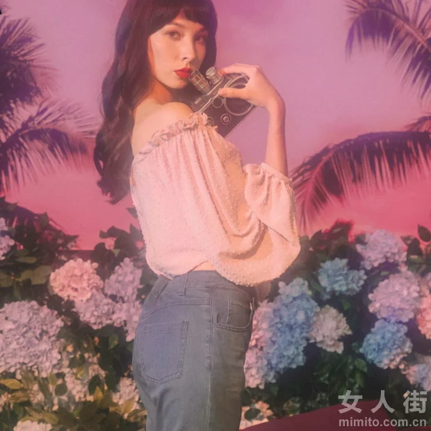 炎炎夏日少女风，雪纺衬衫带来凉意