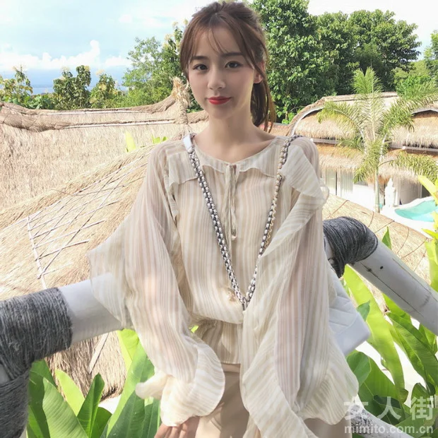 炎炎夏日少女风，雪纺衬衫带来凉意