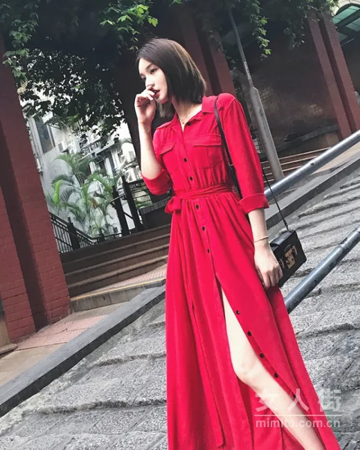 飘逸连衣裙，秋高气爽之感扑面而来