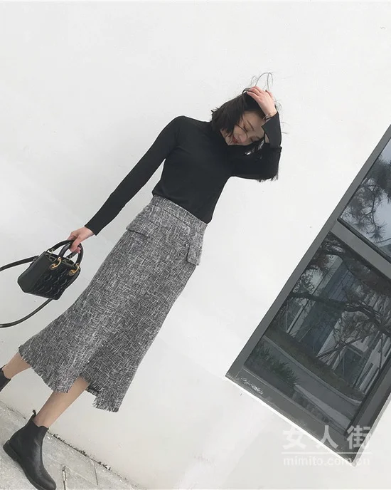 单鞋+半身裙，女神范儿就要这样穿！