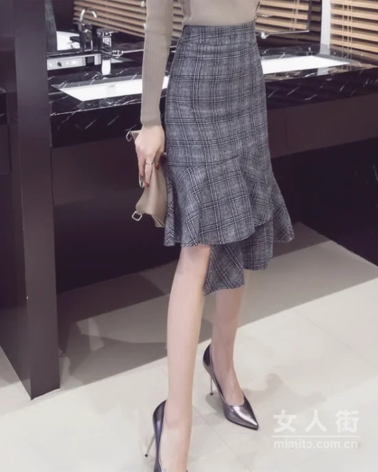 单鞋+半身裙，女神范儿就要这样穿！