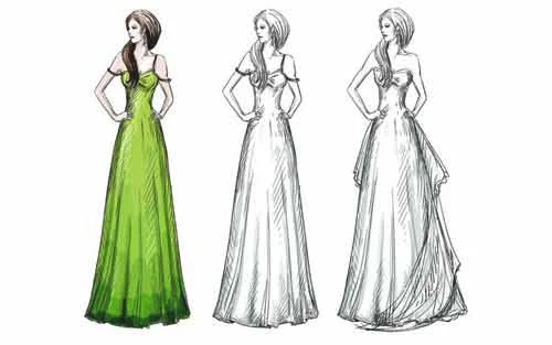 服装设计图怎么画_怎样画衣服设计图