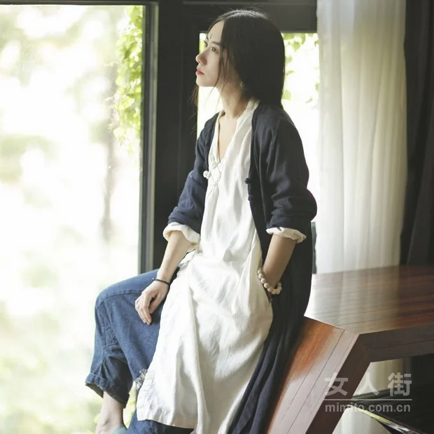 文艺少女气质搭配,棉麻带来森女情怀