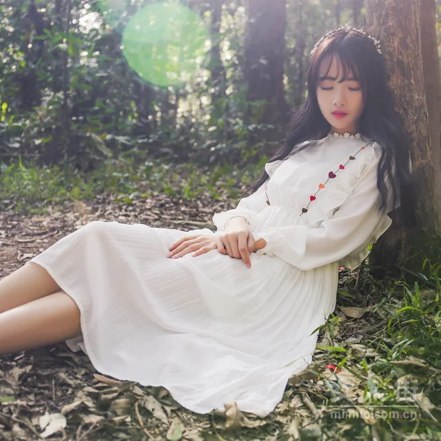 文艺少女气质搭配,棉麻带来森女情怀