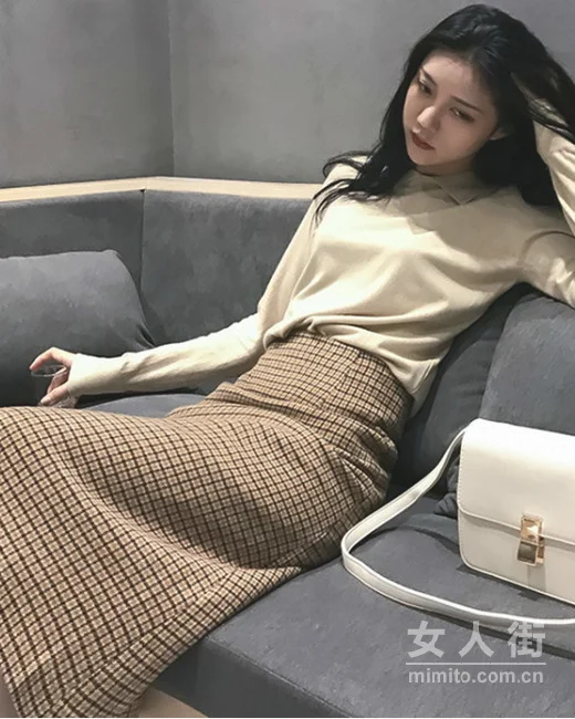 优雅的半身裙穿搭，冬日浪漫女人味