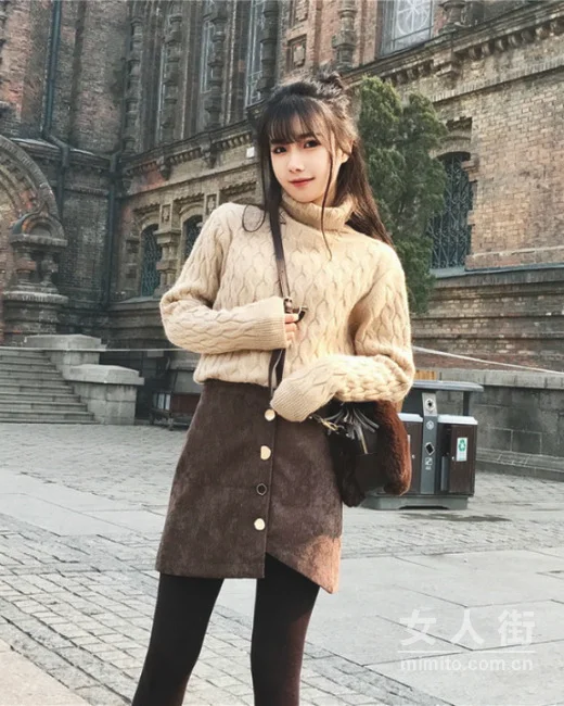 优雅的半身裙穿搭，冬日浪漫女人味