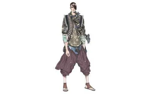 古代服饰画法_如何画古代服装设计图