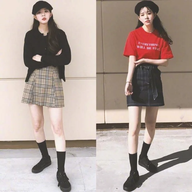 18款黑白风酷女孩的穿搭参考