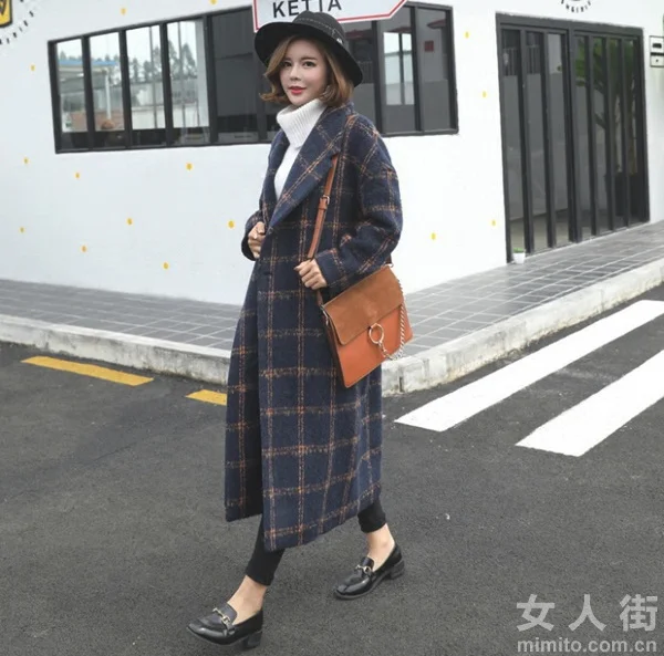 冬季流行穿搭，学院风呢子大衣搭配