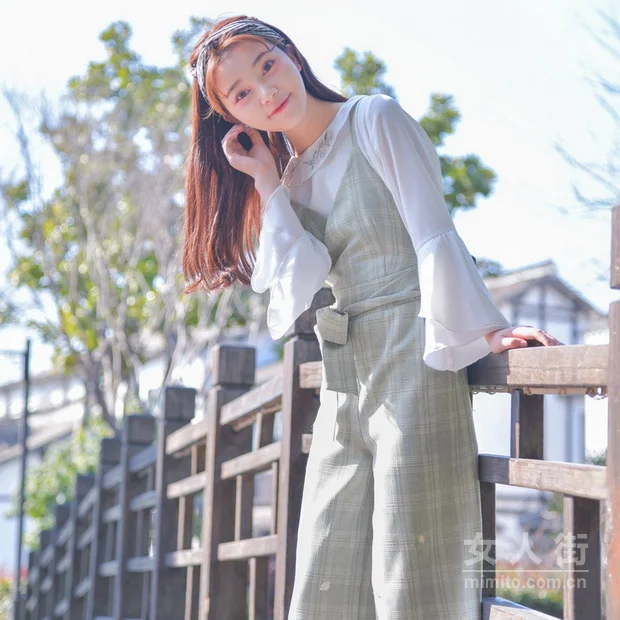 文艺少女气质搭配,棉麻带来森女情怀