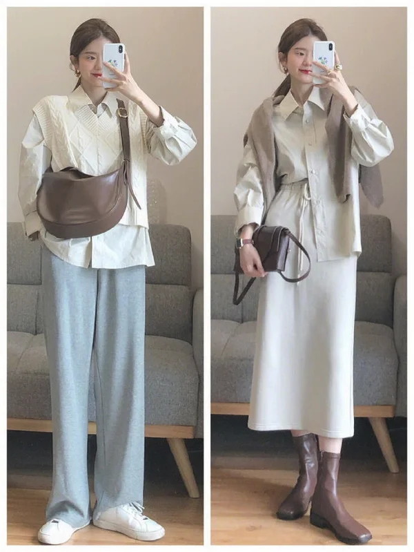 舒适奶油色系穿搭，日常简约风搭配参考