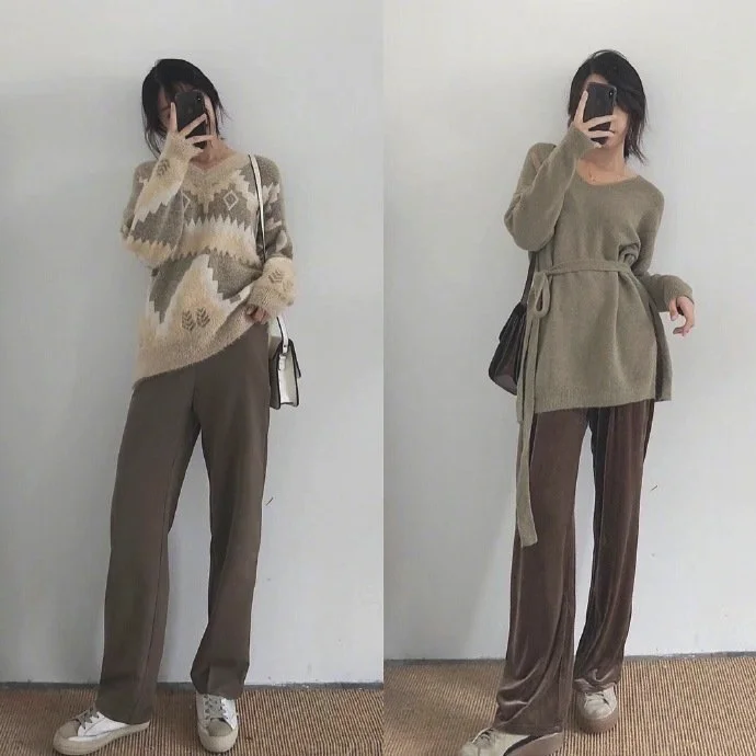 秋季20岁女生的日常通勤装，温柔又休闲！