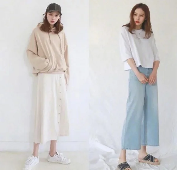 高个女生极简LOOK穿搭,清新简约有气质