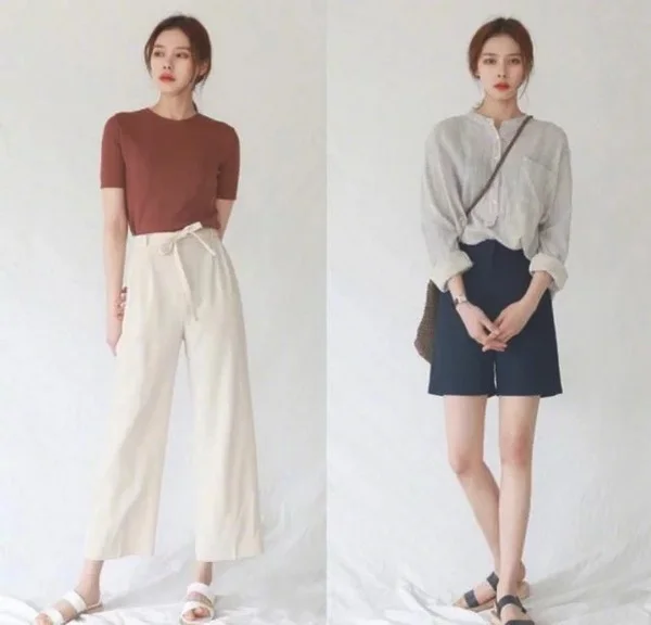 高个女生极简LOOK穿搭,清新简约有气质