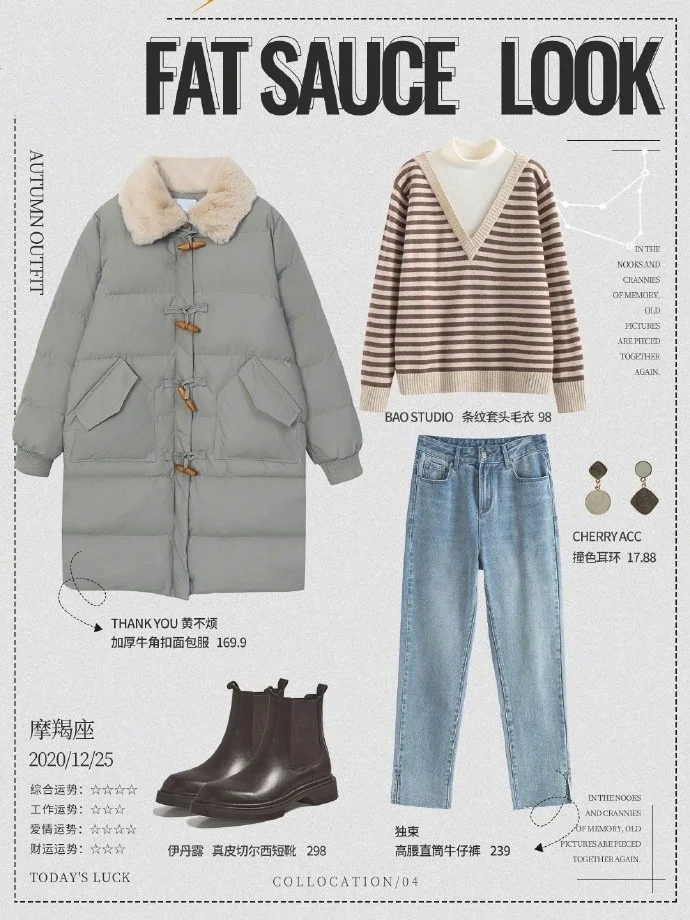2021年流行趋势图鉴,九套冬季日常穿搭示范