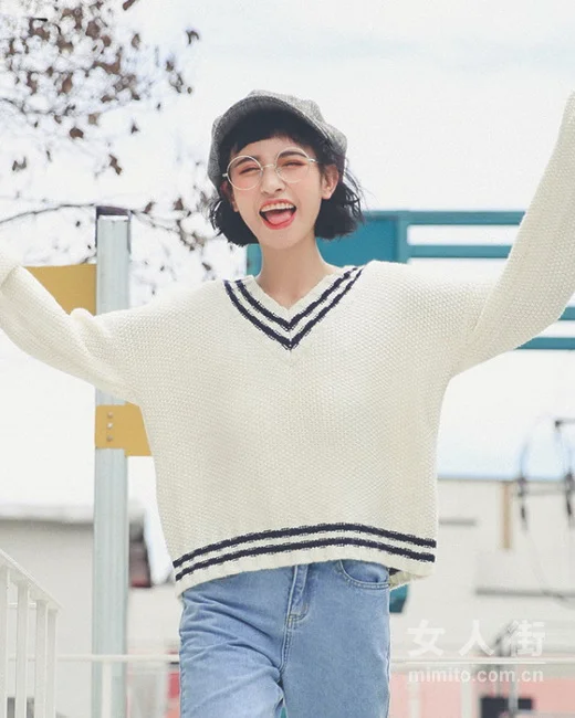时尚简约针织衫，让你变身网红少女