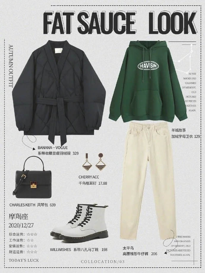2021年流行趋势图鉴,九套冬季日常穿搭示范