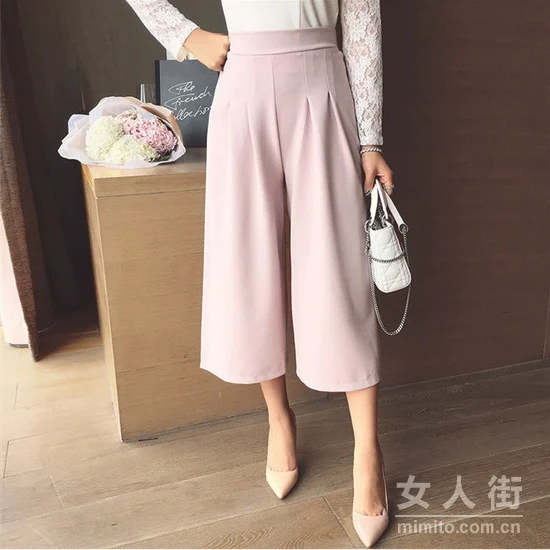 腿粗妹纸福利，穿阔腿裤秒变长腿美女