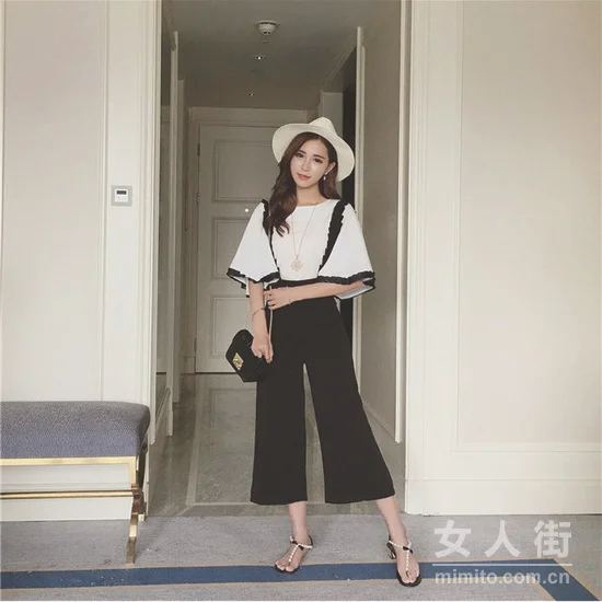 腿粗妹纸福利，穿阔腿裤秒变长腿美女