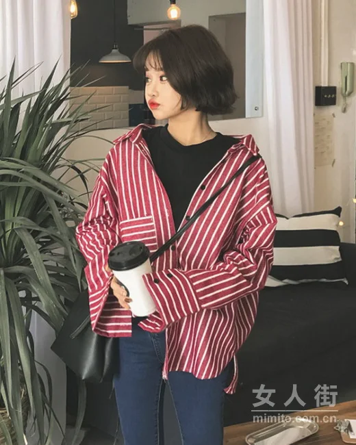 初秋搭配示范：长袖上衣魅力不逊吊带装！