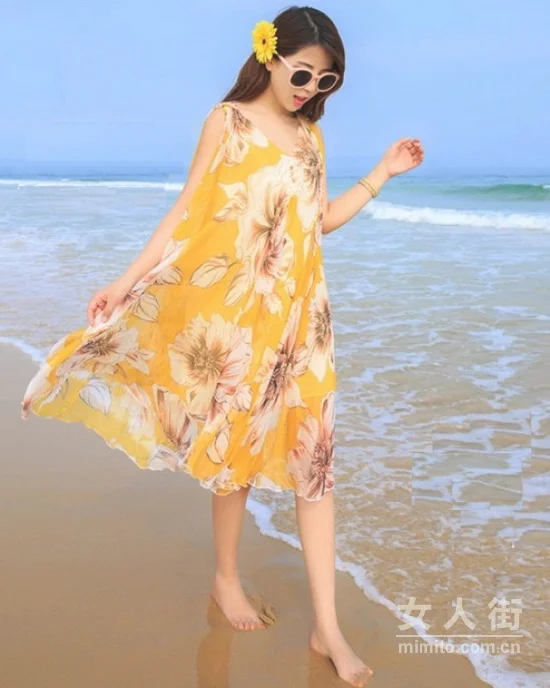 度假也疯狂，波西米亚连衣裙让你清凉一夏