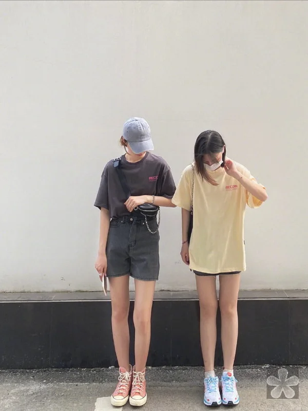 简约纯色系清凉夏日穿搭参考