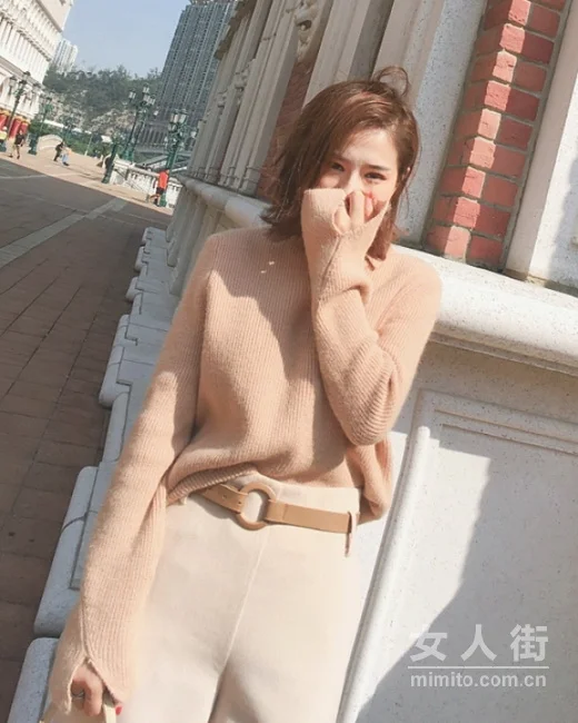 基础色调高领毛衣，有型又时髦一冬季