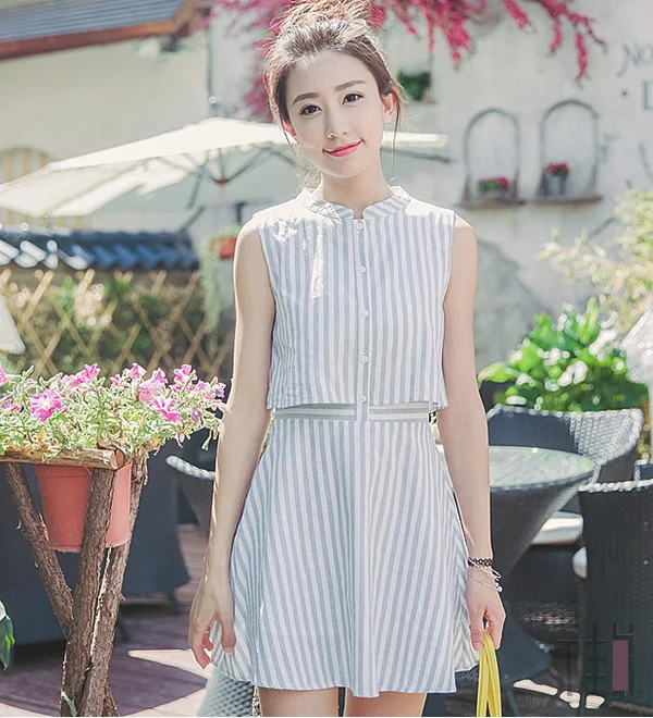 适合胸大女生穿的条纹连衣裙
