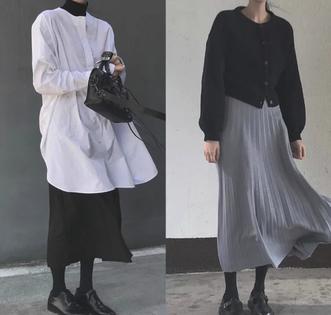 18款深色系文青范儿女生穿搭 ​​​ ​​​​
