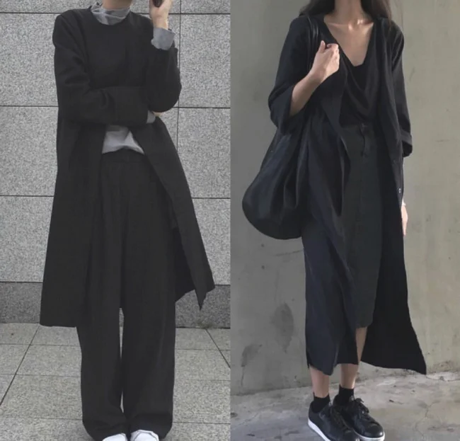18款深色系文青范儿女生穿搭 ​​​ ​​​​