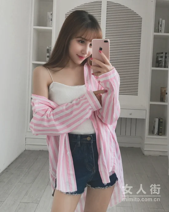 条纹潮流不停歇，长袖衬衫早做打算！