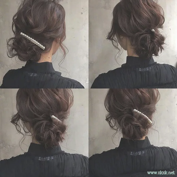 一组适合甜美女生的“日式编发”