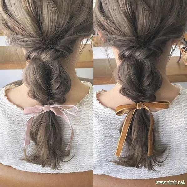 一组适合甜美女生的“日式编发”