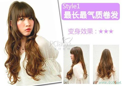 中长发搭配齐刘海立变18岁