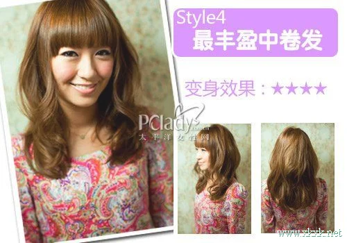 中长发搭配齐刘海立变18岁