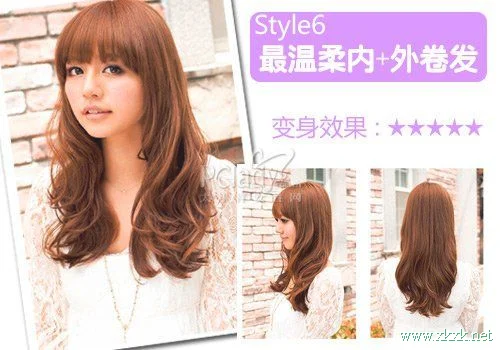 中长发搭配齐刘海立变18岁