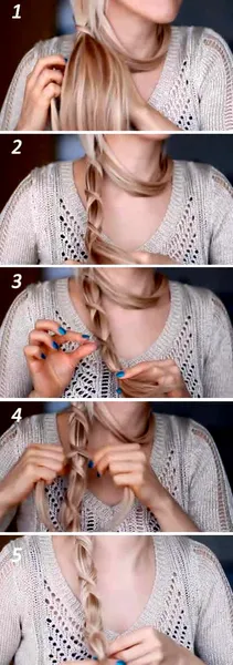 纵横交错的侧马尾 2013最新款创意马尾发型