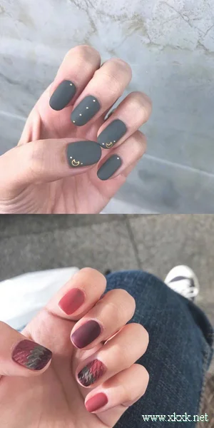 超美的磨砂质感秋冬美甲图片合集