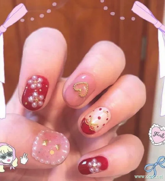 超有女人味的日式美甲图片大全